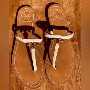 Tory Burch white sandals